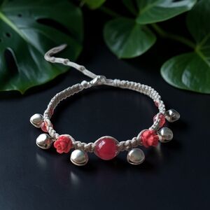 Sun Charm Anklet Hemp Ankle Bracelet